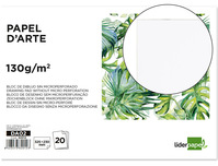 BLOC DIBUJO LIDERPAPEL ARTISTICO ENCOLADO 230X325MM 20 HOJAS 130G/M2 SIN RECUADRO