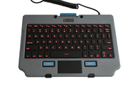 Gamber-Johnson 7160-1683-04 toetsenbord voor mobiel apparaat Zwart, Grijs USB QWERTY Spaans