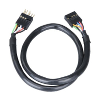 Akasa EX1394I-40 firewire-kabel 6-p Zwart 0,4 m