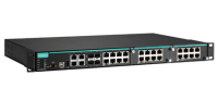 Moxa IKS-6728A-4GTXSFP-HV-T hálózati kapcsoló Vezérelt Fast Ethernet (10/100) Ethernet-áramellátás (PoE) támogatása Fekete