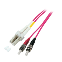 EFB Elektronik LC-ST 50/125µ Glasfaserkabel 2 m OM4 Pink