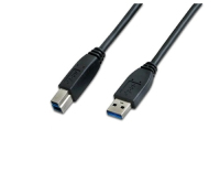 Wirewin USB 3.0 A-B MM 1.0 SW USB Kabel 3 m USB 3.2 Gen 1 (3.1 Gen 1) USB A USB B Schwarz