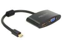 DeLOCK 65553 video kabel adapter 0,18 m Mini DisplayPort HDMI + VGA (D-Sub) Zwart