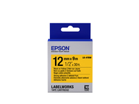 Epson Etikettenkassette LK-4YBW - Stark haftend - schwarz auf gelb - 12mmx9m