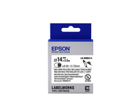 Epson Etikettenkassette LK-6WBA14 - Schrumpfschlauch - schwarz auf weiß - 14mm Durchmesser (2,5m)
