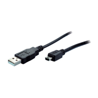 S/CONN USB A/B 2m USB Kabel USB 2.0 Mini-USB B Schwarz