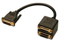 Lindy DVI Splitter Cable DVI kábel 0,18 M DVI-D Fekete