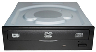 Lite-On iHAS122 unidad de disco óptico Interno DVD±RW Negro, Acero inoxidable