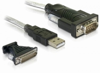 DeLOCK 61308 Serien-Kabel Schwarz USB Typ-A DB-9