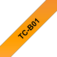 Brother TC-B01 Etiketten erstellendes Band Schwarz auf leuchtend Orange