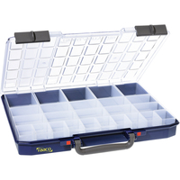 raaco CarryLite Boîte à outils Polycarbonate (PC), Polypropylène Bleu, Transparent