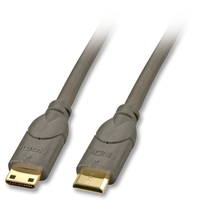 Lindy 0.5m HDMI CAT2 HDMI kábel 0,5 M HDMI Type C (Mini) Fekete
