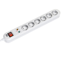 Bachmann Surge protector, 1.5m White 6 AC outlet(s) 250 V