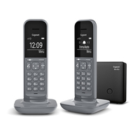 Gigaset CL390A Duo Téléphone analog/dect Identification de l'appelant Gris