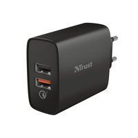 Trust 23559 mobile device charger Laptop, Smartphone, Tablet Black AC Fast charging Indoor