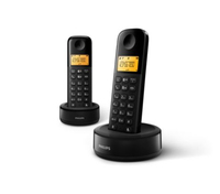 Philips D1602B DECT-Telefon Anrufer-Identifikation Schwarz