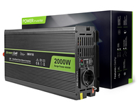 Green Cell INV10 adaptador e inversor de corriente Auto 2000 W Negro