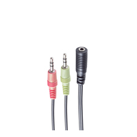 shiverpeaks BS14-05040 Audio-Kabel 0,15 m 2 x 3.5mm 3.5mm Schwarz