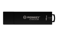 Kingston Technology IronKey D300S USB flash meghajtó 16 GB USB A típus 3.2 Gen 1 (3.1 Gen 1) Fekete