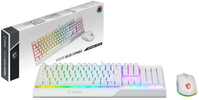 MSI VIGOR GK30 COMBO WHITE UK RGB MEMchanical Gaming Keyboard + Clutch GM11 WHITE Gaming Mouse ' UK Layout, 6-Zone RGB Lighting Keyboard, Dual-Zone RGB Lighting Mouse, 5000 DPI ...