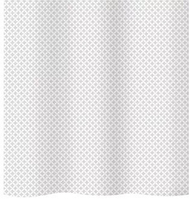 Diaqua Andalus Duschvorhang Öse Polypropylen (PP), Kunststoff, Polyester Grau, Weiß