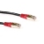 ACT FTP Category 5E Black w/ Red Boots, Cross-Over 1.5m cable de red Negro 1,5 m
