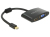 DeLOCK 65553 video átalakító kábel 0,18 M Mini DisplayPort HDMI + VGA (D-Sub) Fekete