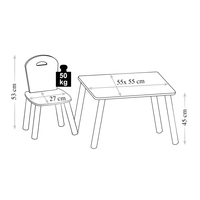 Kesper 1 Kindertisch mit 2 Stühlen, FSC, Motiv: Dino