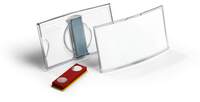 Durable CONVEX Magnetic Name Tag Badge Holders + Inserts | 25 Pack | 40 x 75mm