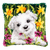 Latch Hook Kit: Cushion: Westie in Daffodils