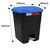 Pedal Operated Litter Bin - 50 Litre - Yellow Lid