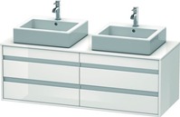 DURAVIT KT6657B2222 Waschtischunterbau KETHO 550 x 1400 x 496 mm weiß hochglanz