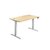 Jemini Sit Stand Desk 1400x800mm Maple/White KF809890