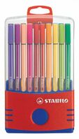 Stabilo Pen 68 Fibre Tip Pen 1mm Line Assorted Colours (Pack 20)