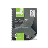 Q-Connect Ruled Margin Spiral Soft Cover Notebook 160 Pages A4 (Pack of 5)
