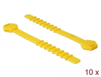 Silikon-Kabelbinder wiederverwendbar, 10 Stück, gelb, Delock® [18830]