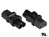 Stromadapter Kaltgeräte-Stecker C6 (gerade) an Kaltgeräte-Buchse C13 (gerade), UL, schwarz, Good Con
