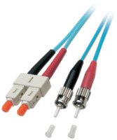 Duplex-Jumper, SC auf ST, 0.5 m, OM3, Multimode 50/125 µm, O7353.0,5