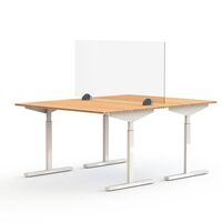 Desk partition for a double workplace