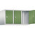 Altillo CLASSIC, 3 compartimentos, anchura de compartimento 300 mm, gris luminoso / verde reseda.