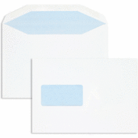 Kuvertierhüllen C5 115g/qm gummiert Fenster VE=500 Stück weiß