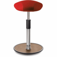 Sitz- Stehhocker Free Tall Triangel kvadrat Divina Melange Rot Chrom /Natur