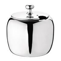 Olympia Cosmos Sugar Bowl Made of Stainless Steel with Lid - 230ml