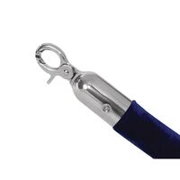 Bolero Barrier Rope in Blue with Domed Chrome Ends for Crowd Control - 1500mm