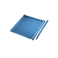 Ausziehboden für Gehäuse BASETEC mit Tür, in Lichtblau RAL 5012, BxTxH = 460 x 545 x 19 mm | SPK0036.5012