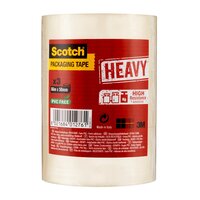 Scotch® Verpackungsklebeband Heavy, transparent, 50 mm x 66 m, 3 Rollen
