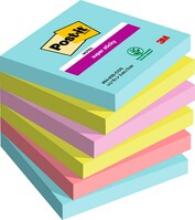 Post-it® Super Sticky Notes, MIAMI Collection, 6 Blöcke, 76 x 76 mm