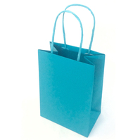 Shopper Twisted - maniglie cordino - 22 x 10 x 29 cm - carta kraft - turchese - Mainetti Bags - conf. 25 pezzi