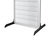 Panneaux rainurés mobile FlexiSlot "Construct-Slim | blanc signalisation sim. RAL 9016 anodisé argent / noir noir sim. RAL 9005