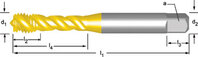 DORMER E002 MTTX METRIC COARSE SPIRAL FLUTE BRIGHT FINISH TAP M8